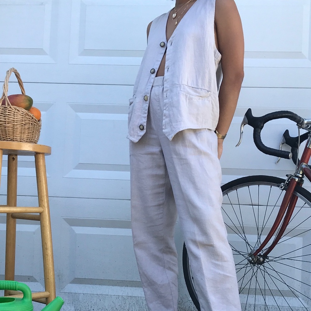 Chico’s Linen pant/vest set